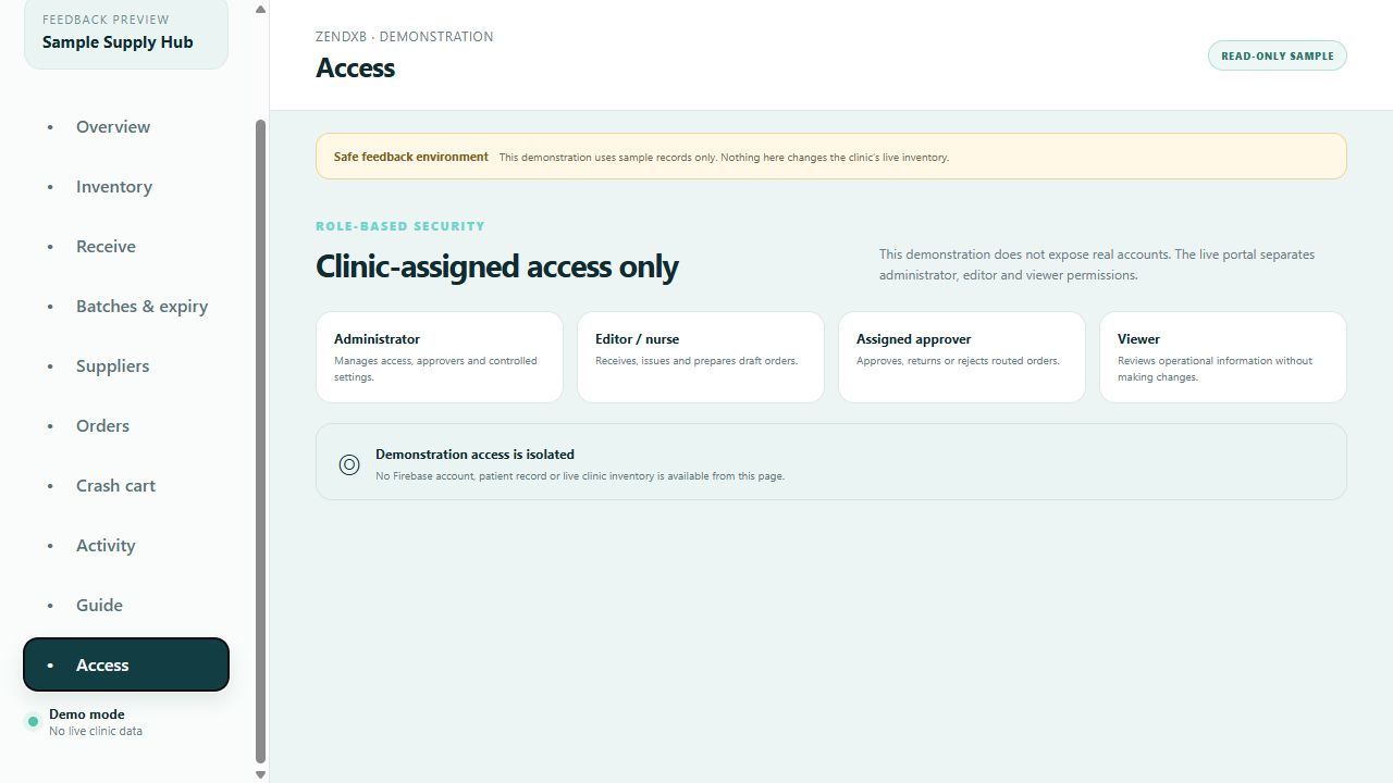 ZenDXB role access controls